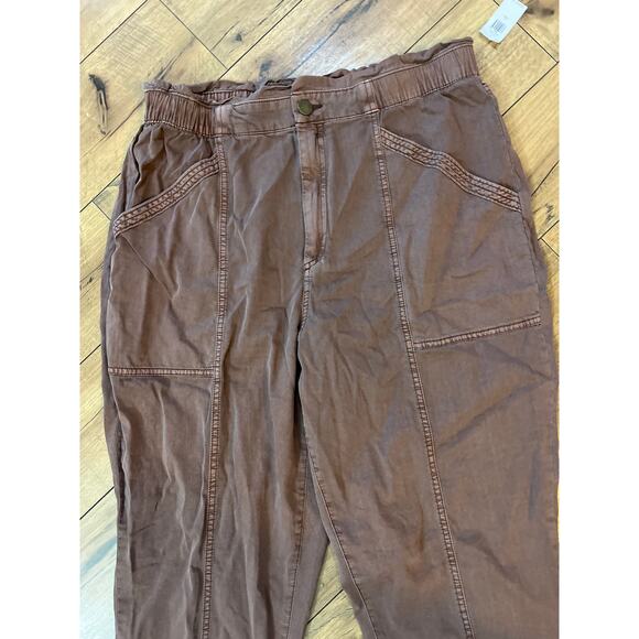 NWT Old Navy size 16T 16 tall brown pants cotton & rayon - Picture 2 of 5